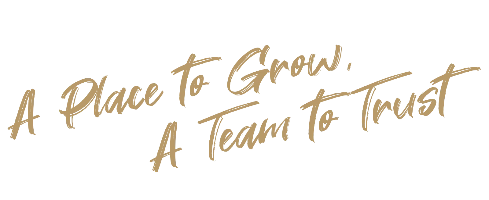 A Place to Grow, A Team to Trust